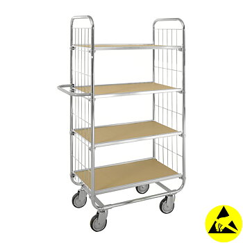 ESD - Flexibel hyllvagn - 4 plan