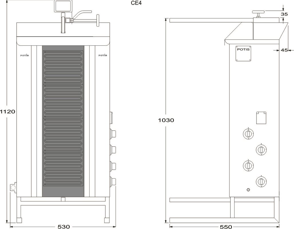 Kebabgrill CE4 - 50 kg - 3