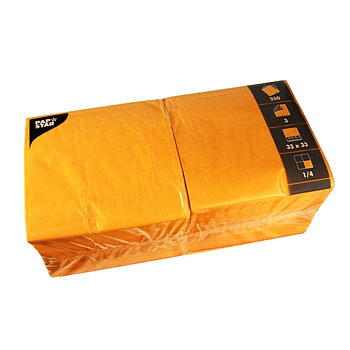 Servett 3-lags - 33 cm x 33 cm Orange
