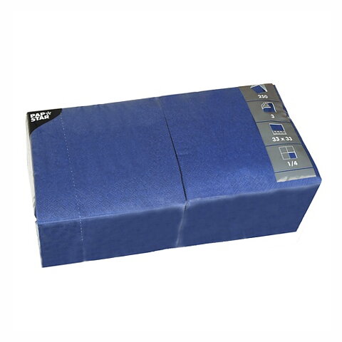 Servett 3-lags - 33 cm x 33 cm Mörkblå