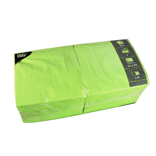 Servett 3-lags - 33 cm x 33 cm Äppelgrön