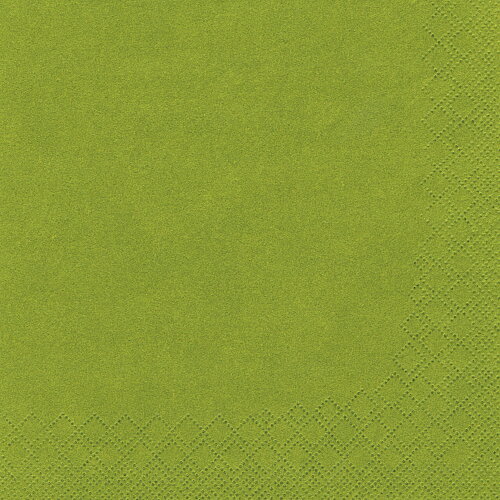 Servett 3-lags - 33 cm x 33 cm Oliv