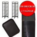 PAKETPRIS: 100 lunchbrickor + 2  vagnar