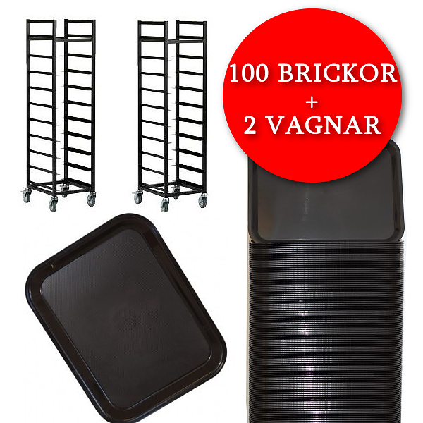 PAKETPRIS: 100 lunchbrickor + 2  vagnar
