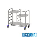 Kombinationsvagn, 3 plan, 50 cm diskkorgar