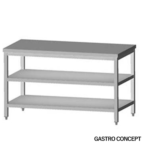 Köksbänk, djup 600 mm, rostfritt, helsvetsad