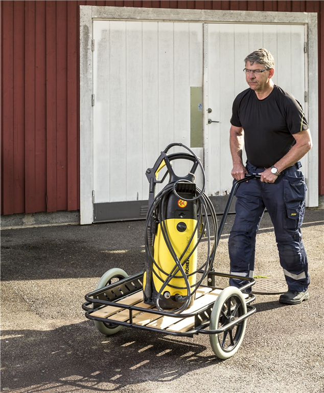 Dragkärra med träflak - KM07300 - 6