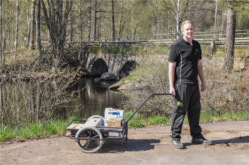 Dragkärra med träflak - KM07300 - 4