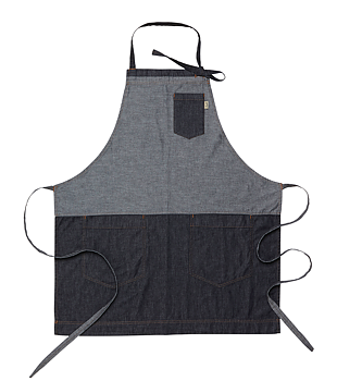 Bröstlappsförkläde, mörkblå denim