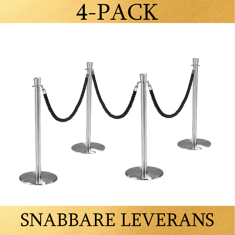 PAKET - Rostfritt / Flätade rep (4-PACK)