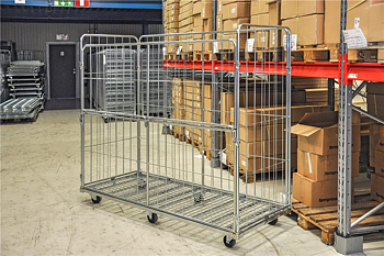 Rullcontainer, 4 sidor, bredd 200 cm