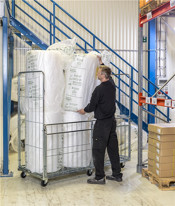 Rullcontainer, 4 sidor, bredd 200 cm