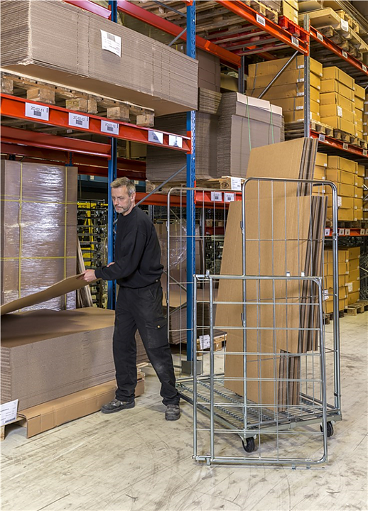 Rullcontainer, 4 sidor, bredd 200 cm