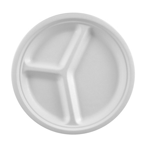 Tallrikar av sockerrör "pure" vit - Ø 26 cm - 2