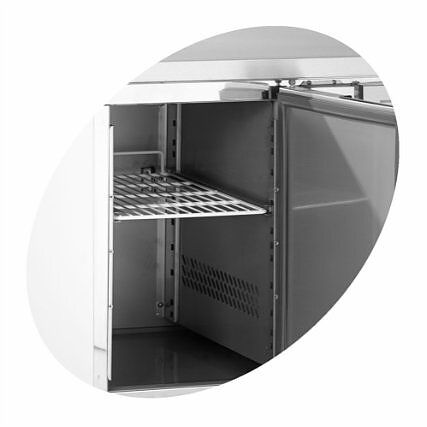 Pizzabänk, 3 dörrar, GN 1/1