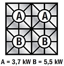 Gasspis, bänk, 4 brännare