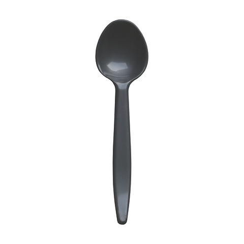 Plastsked tesked Silvergrå