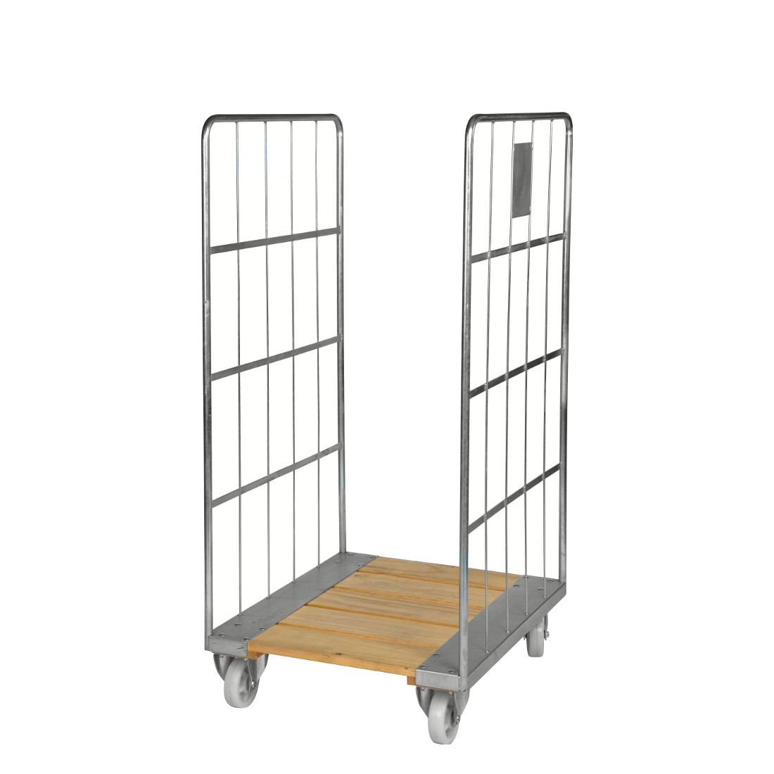Rullcontainer träbotten, 2 sidor