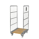 Rullcontainer träbotten, 2 sidor