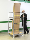 Rullcontainer träbotten, 2 sidor