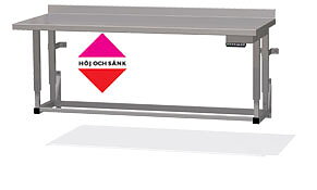 Arbetsbänk, vägghängd, höj- och sänkbar