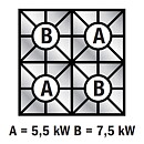 Gasspis, 4 brännare, statisk gasugn, GN2/1, Line VS900
