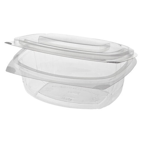 Förpackningsformar med lock, PLA "pure" - 500 ml