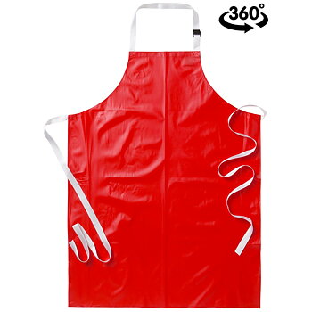 Plastförkläde ca 75x100 - Röd