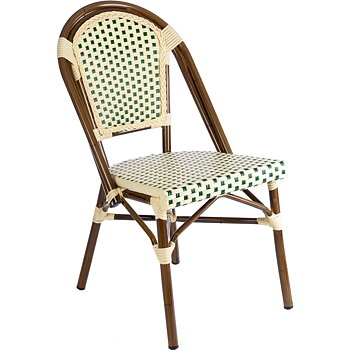 Stol Paris IV crème/grön