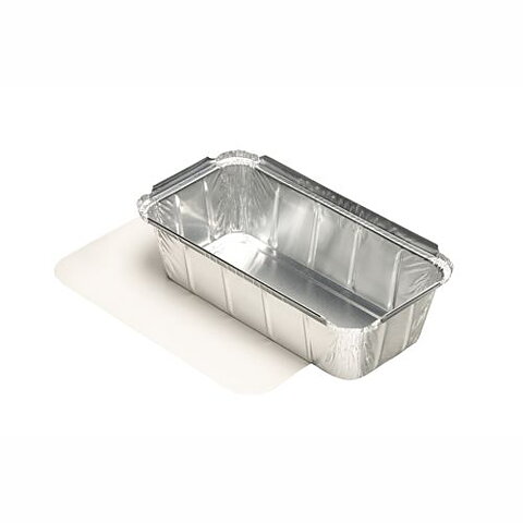 Ungsform alu. med lock kantig - 1 Liter