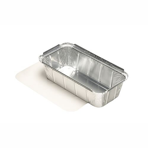 Ungsform alu. med lock kantig - 1 Liter