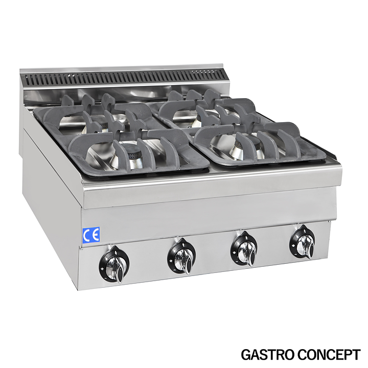 Gasspis, 4 brännare