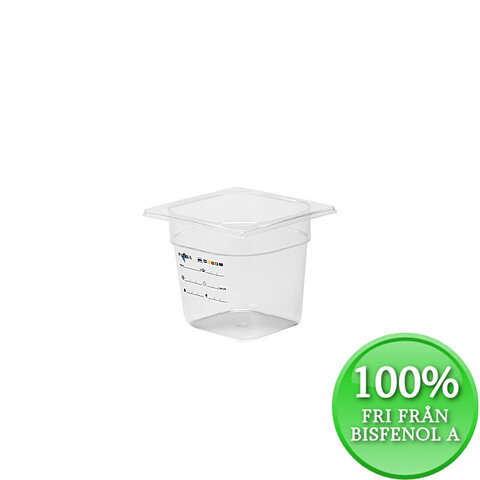Plastkantin, bisfenolfri, GN 1/6-150 mm