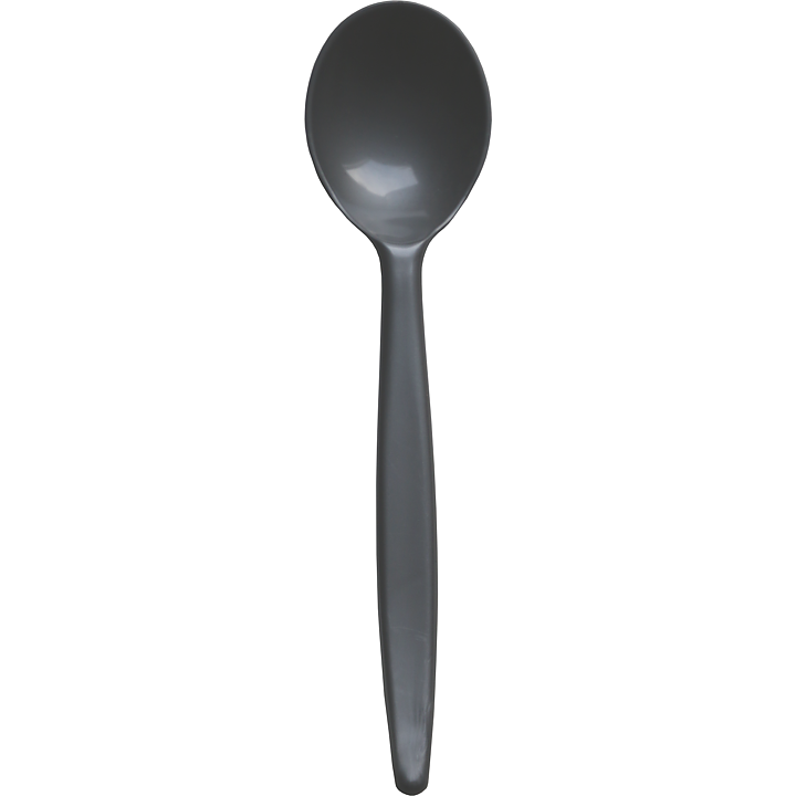 Plastsked matsked Silvergrå