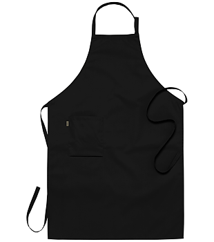 Bröstlappsförkläde ca 75x110 - Svart