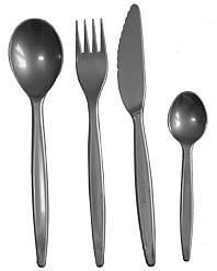 Plastkniv Silvergrå
