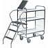 Flexibel hyllvagn - 3 plan med stege