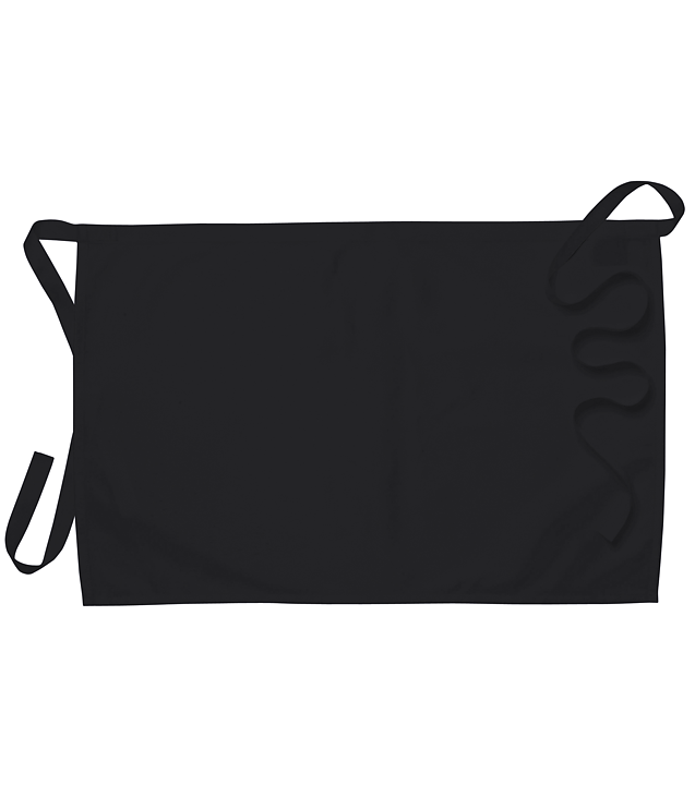 Midjeförkläde ca 75x50 - Svart twill