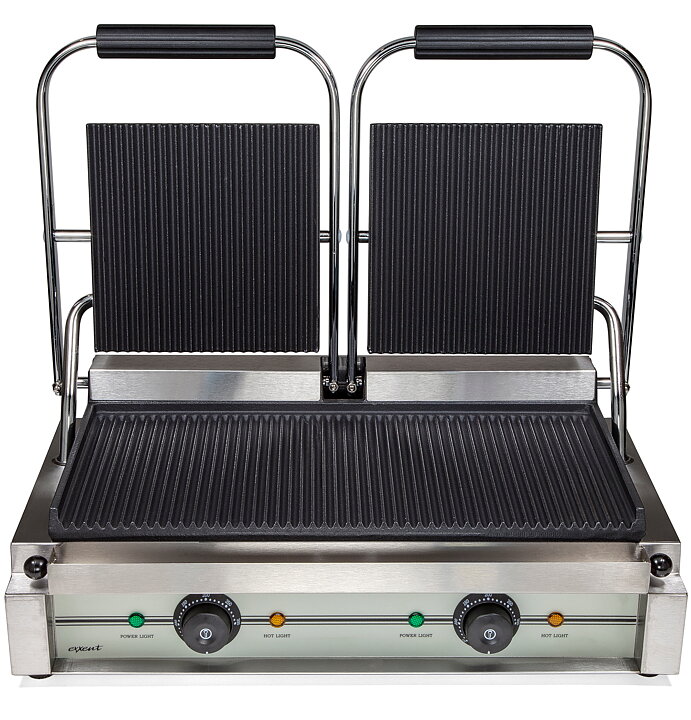 Klämgrill,  dubbel, räfflad