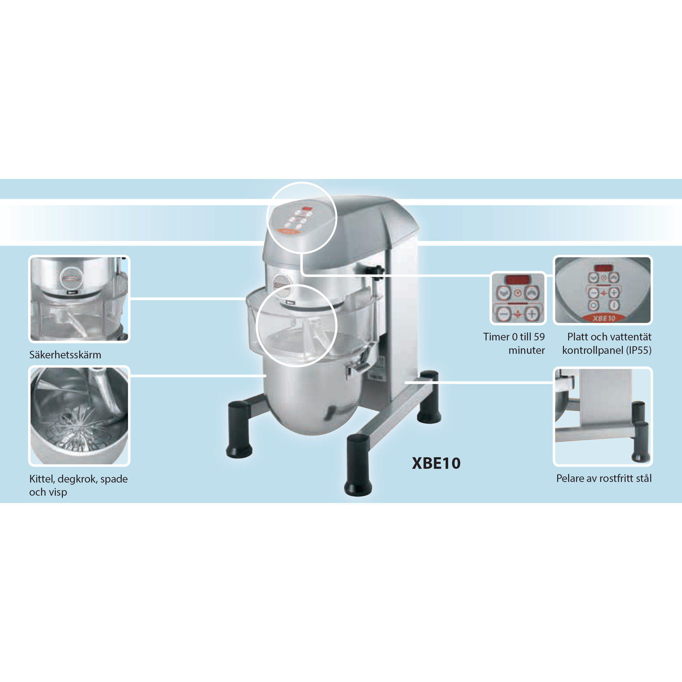 Blandningsmaskin XBE10 -10 liter - 2