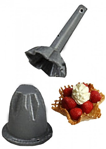 Glassvåffla, korgform