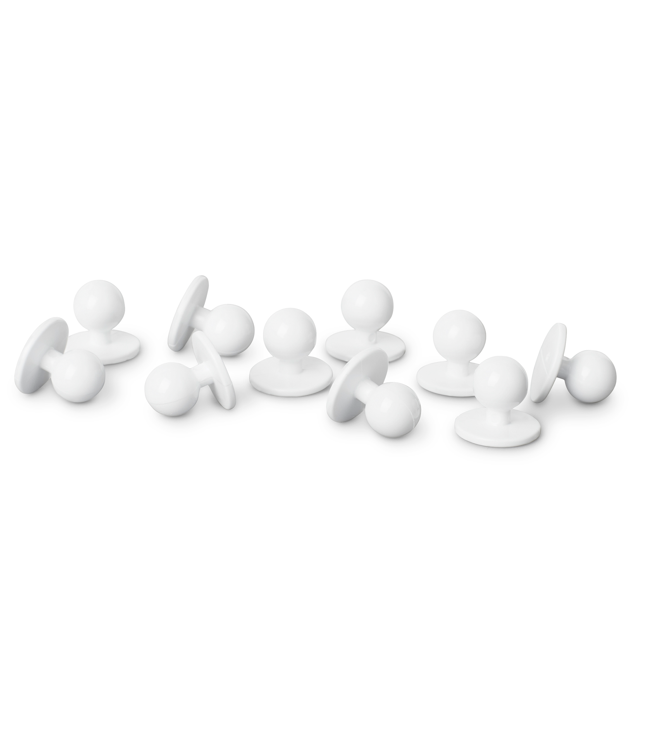 Kockknapp 10-pack -Vit - 2