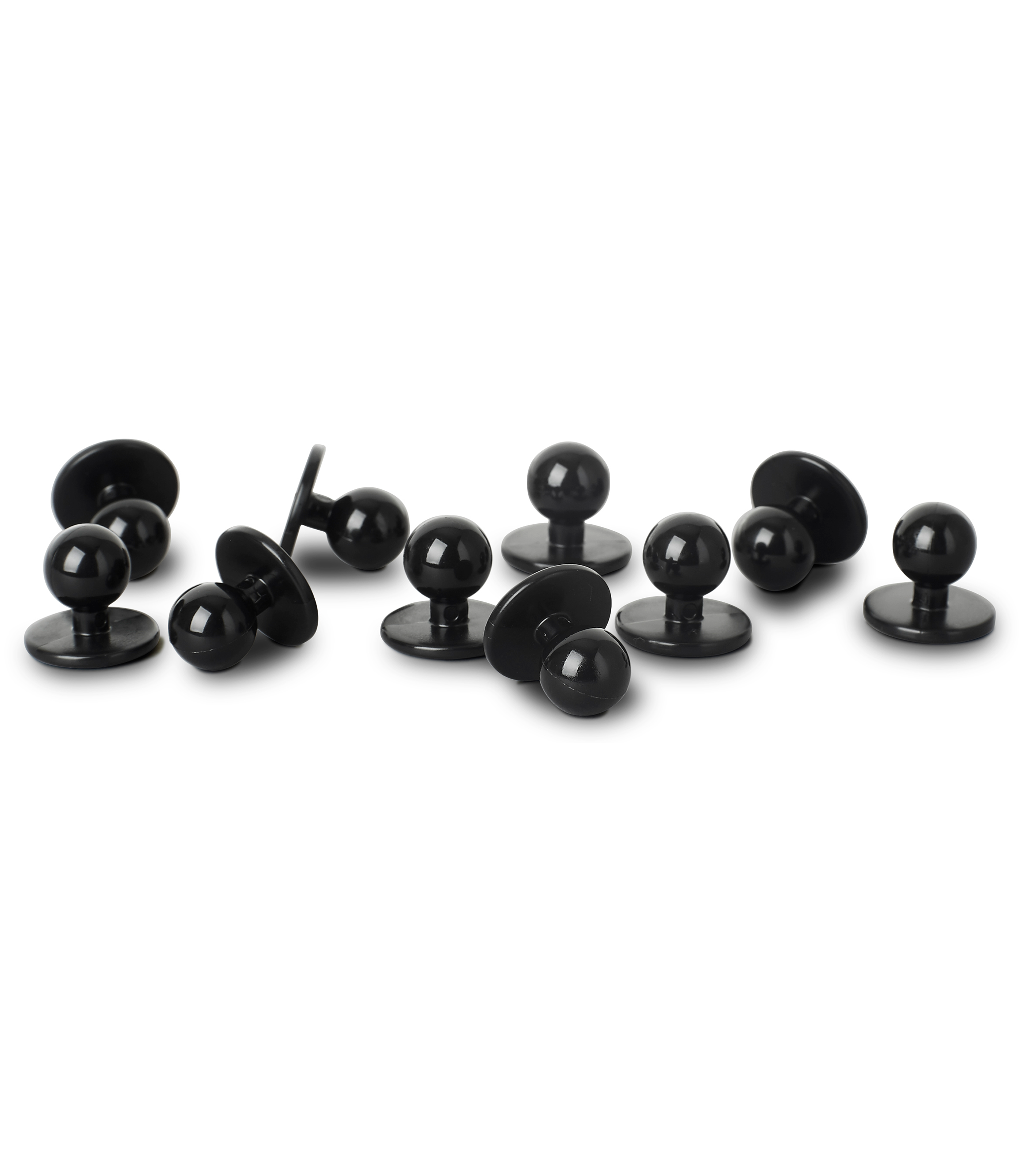 Kockknapp 10-pack - Svart - 2