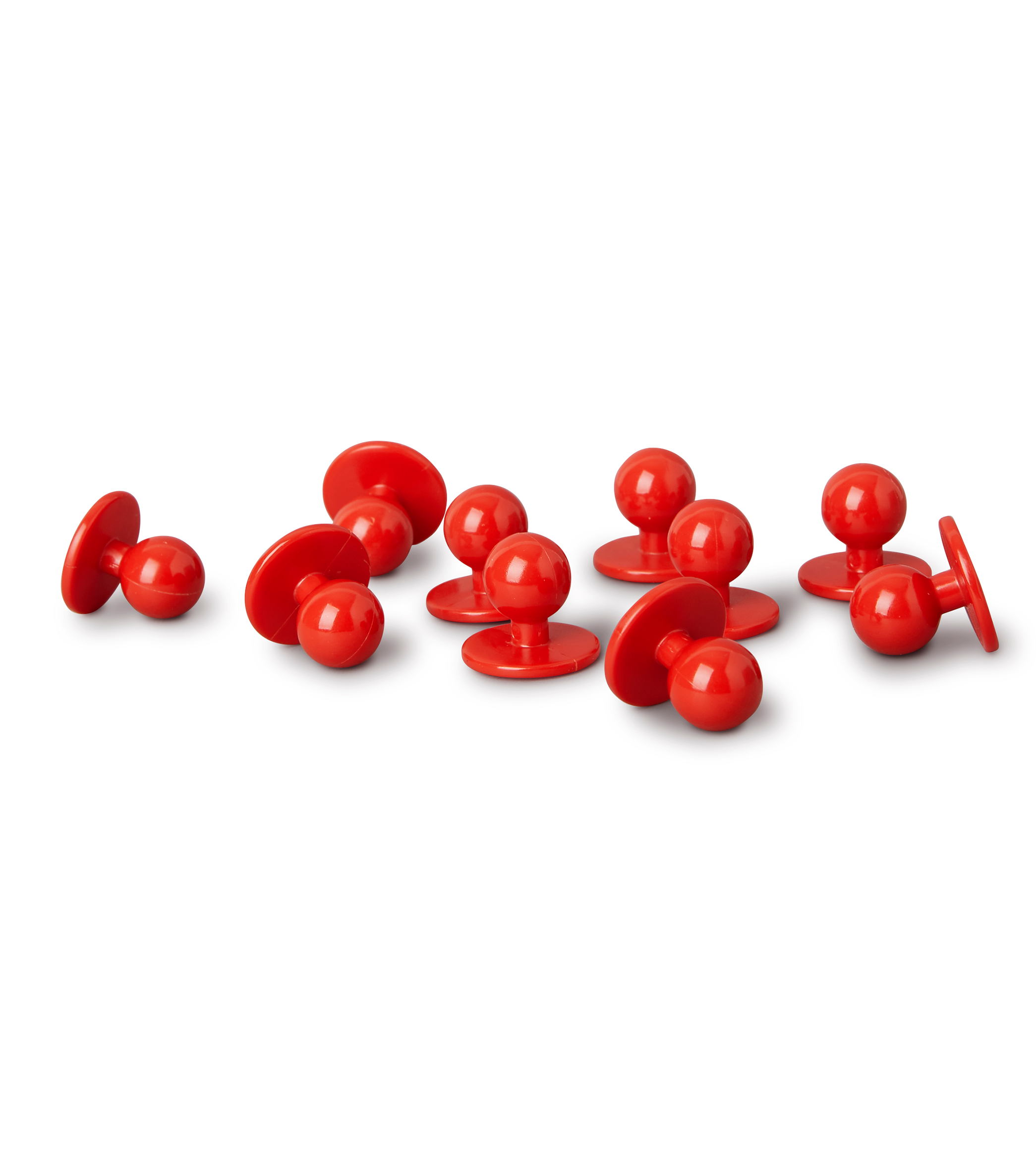 Kockknapp 10-pack - Röd - 2