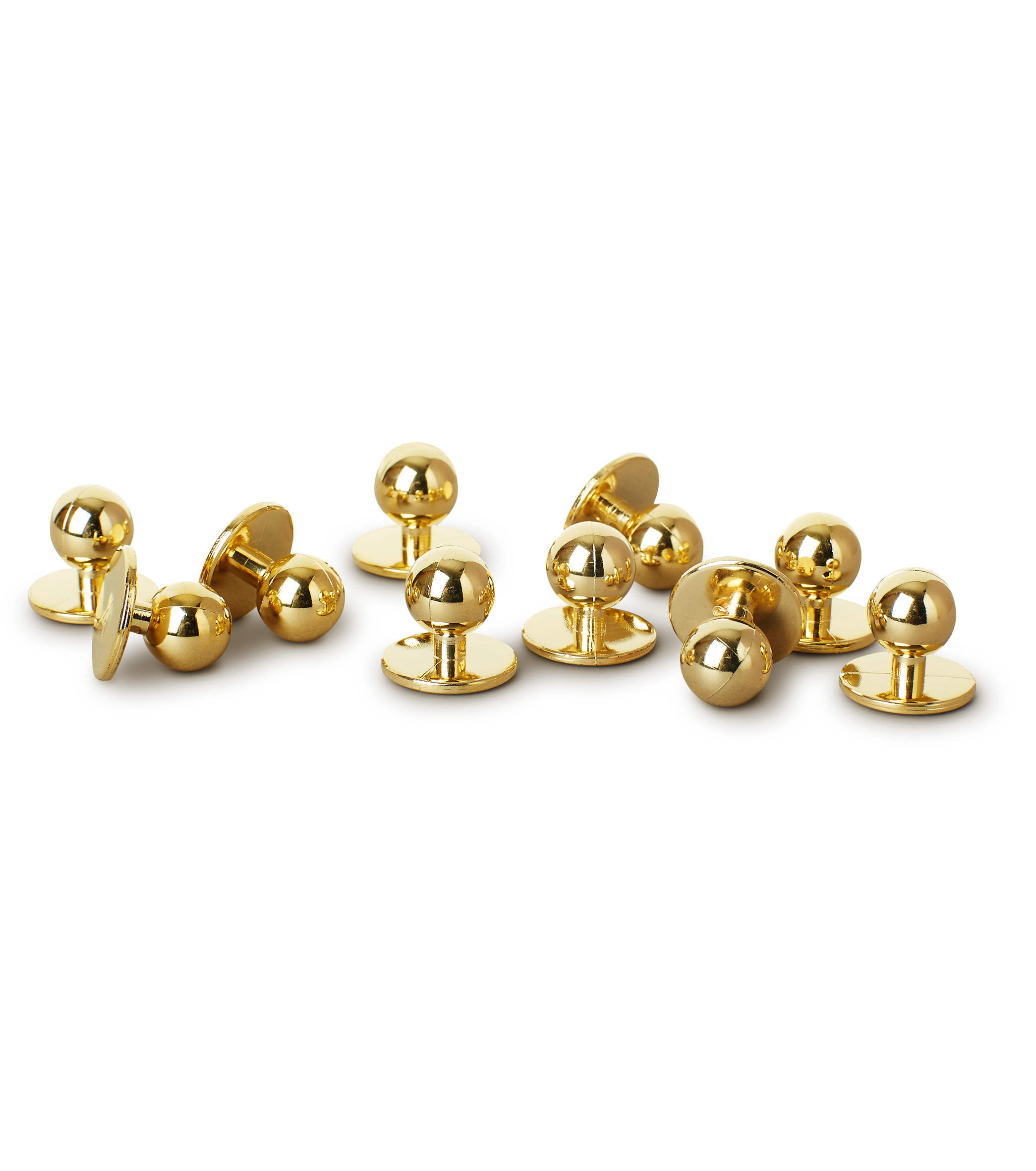 Kockknapp 10-pack - Guld - 3