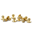 Kockknapp 10-pack - Guld