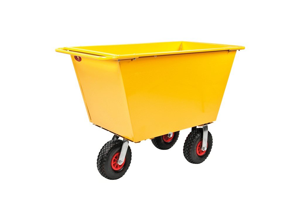 Avfallsvagn - 300 liter, valbara hjul, lyftöglor - 3