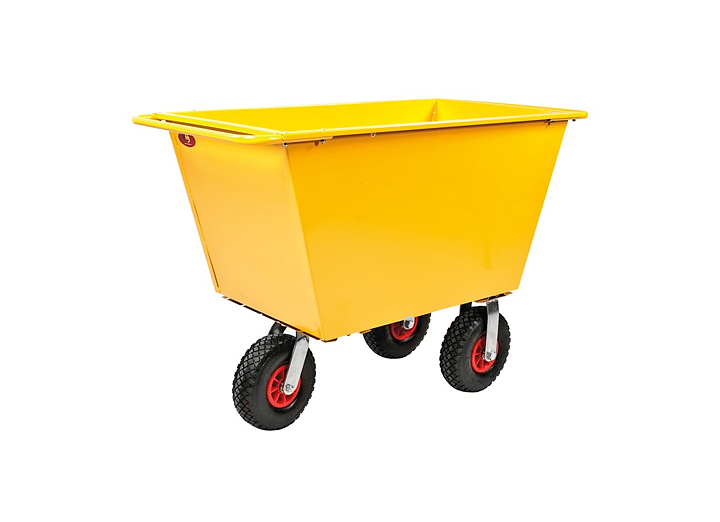 Avfallsvagn - 300 liter, valbara hjul, lyftöglor