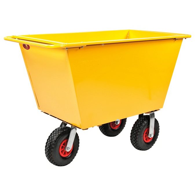 Avfallsvagn - 200 liter, valbara hjul, lyftöglor - 3