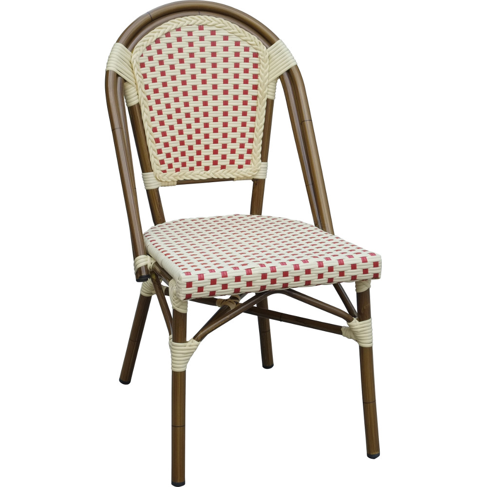 Stol Paris IV crème/vinröd